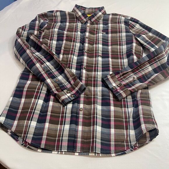 Analog Plaid Long Sleeve Button Down Shirt Size XL - Picture 1 of 9
